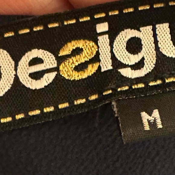 Desigual Navy Blue Tunic with Floral Accents - Picture 4 of 5